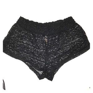 Lace coverup swim shorts